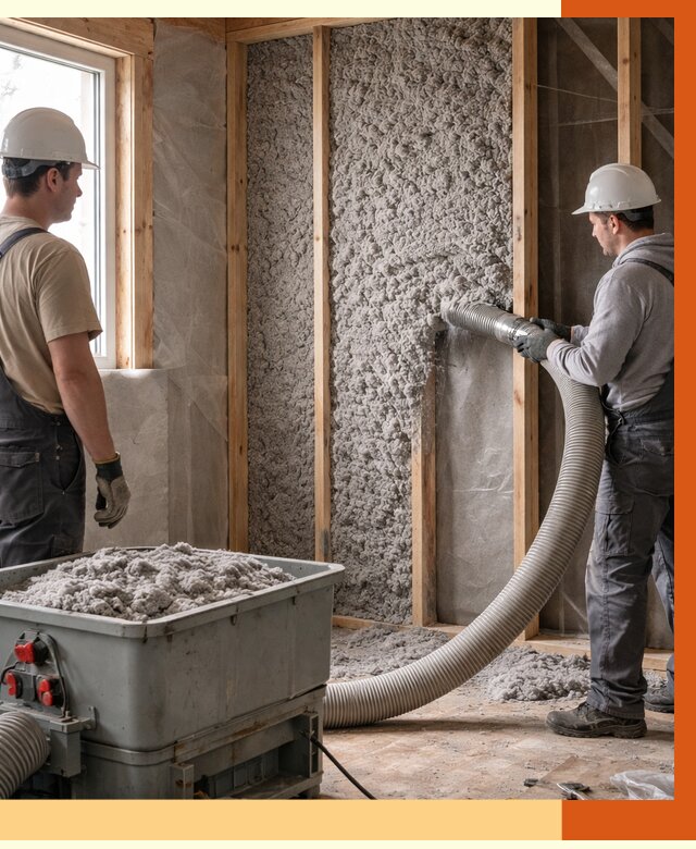 Утепление каркасного дома эковатой в Вологде от 1849 руб. | ТепломастерВгд