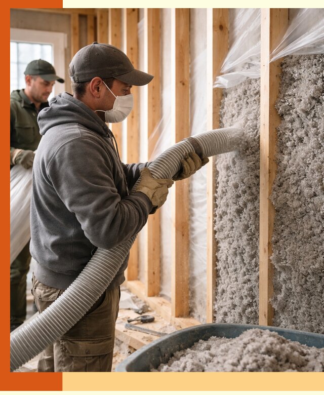 Утепление каркасного дома эковатой в Вологде — качественно и надолго