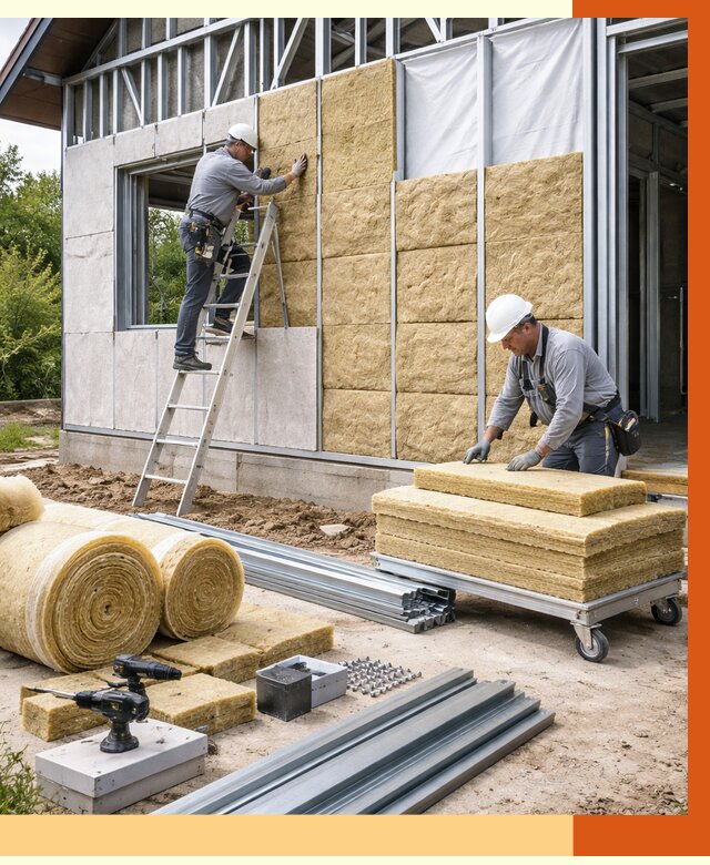 Утепление дома из ЛСТК в Вологде от 5341 руб./м² — профессионально | ТепломастерВгд