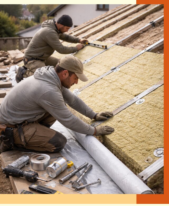 Утепление крыши снаружи в Вологде под ключ от 1233 руб./м2 | ТепломастерВгд