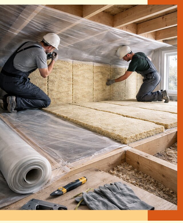 Утепление перекрытий в Вологде от 2928 руб/м2 — утепление межэтажных и чердачных | ТепломастерВгд