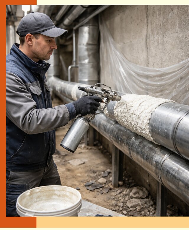 Утепление труб жидкой теплоизоляцией в Вологде