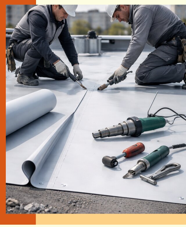 Гидроизоляция мембранной кровли в Вологде: монтаж и ремонт быстро