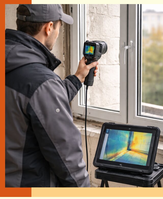Тепловизионное обследование дома в Вологде для выявления утечек тепла