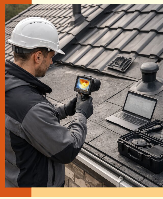 Тепловизионное обследование кровли в Вологде для выявления дефектов